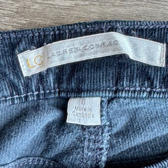 LC Lauren Conrad Dark Blue - The Skinny Cord - Corduroy Pants Size 6 - Picture 4 of 11